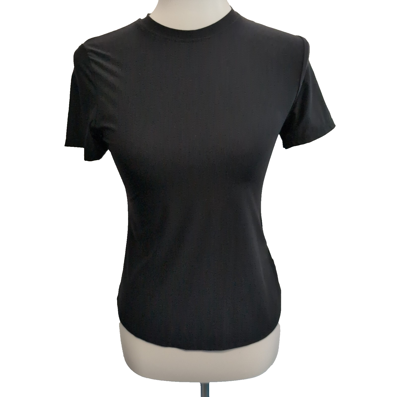 Haut Vander Rock Femme M Noir Uni Manches Courtes Extensible Neuf