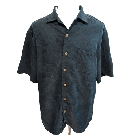 Chemise Hawaïenne Caribbean Modal Polyester Vert Feuillage XL