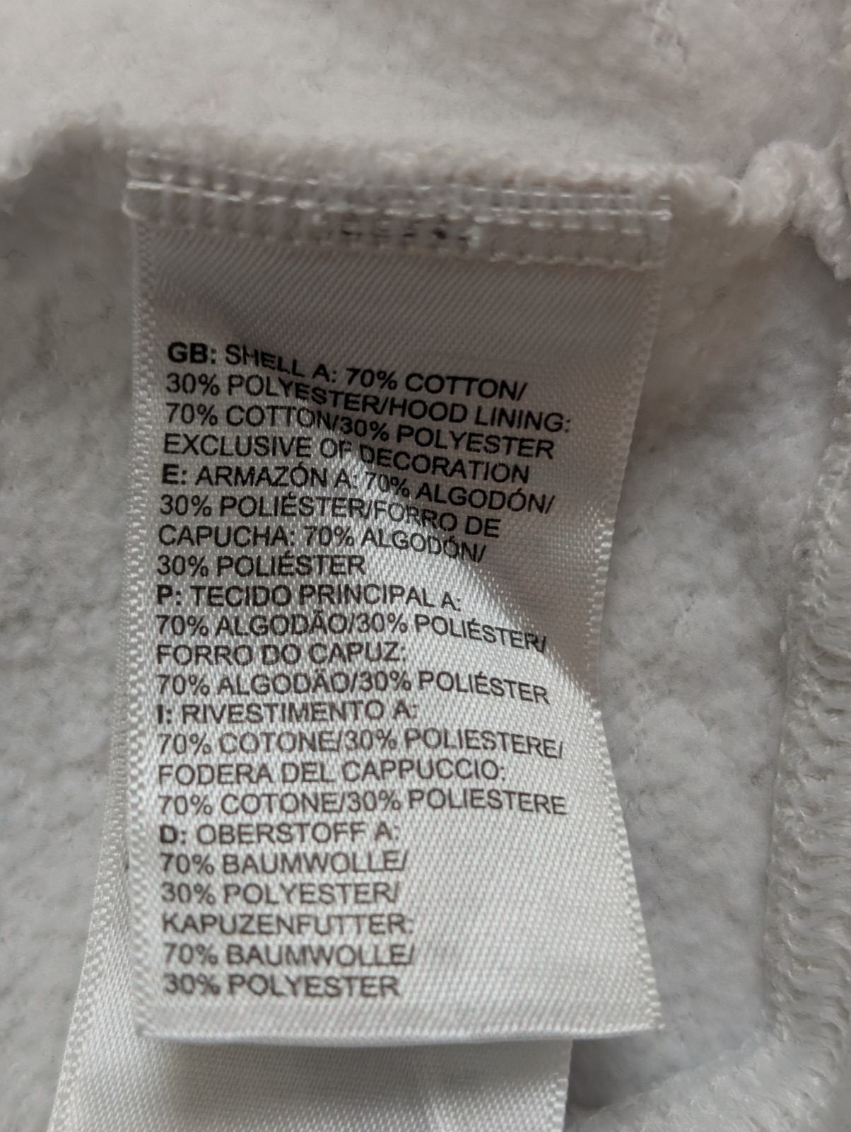 The North Face Sweat à Capuche Blanc Logo Bleu Marine - Taille M Femme
