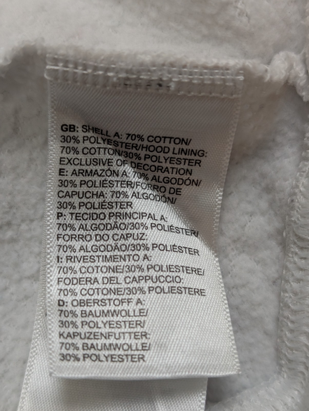 The North Face Sweat à Capuche Blanc Logo Bleu Marine - Taille M Femme