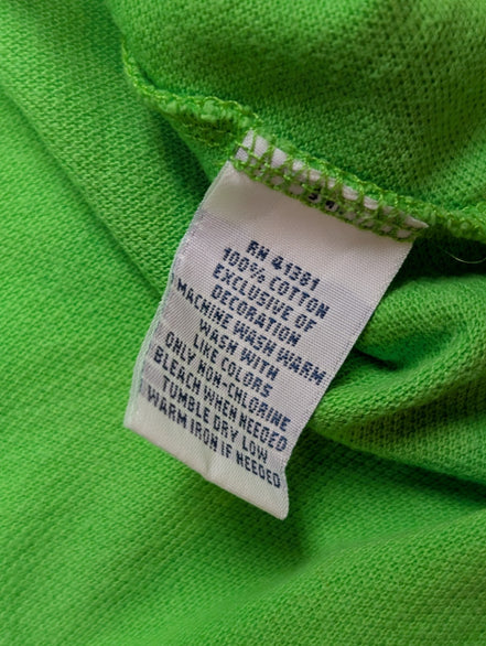Polo manches courtes Polo Ralph Lauren femme L vert logo rose Skinny Fit