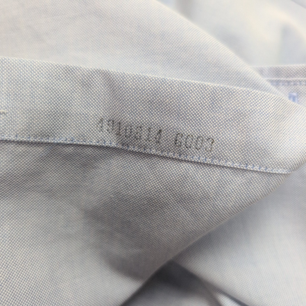Chemise Stafford XL Oxford Bleu Clair Classic Fit Coton Poche manches longues
