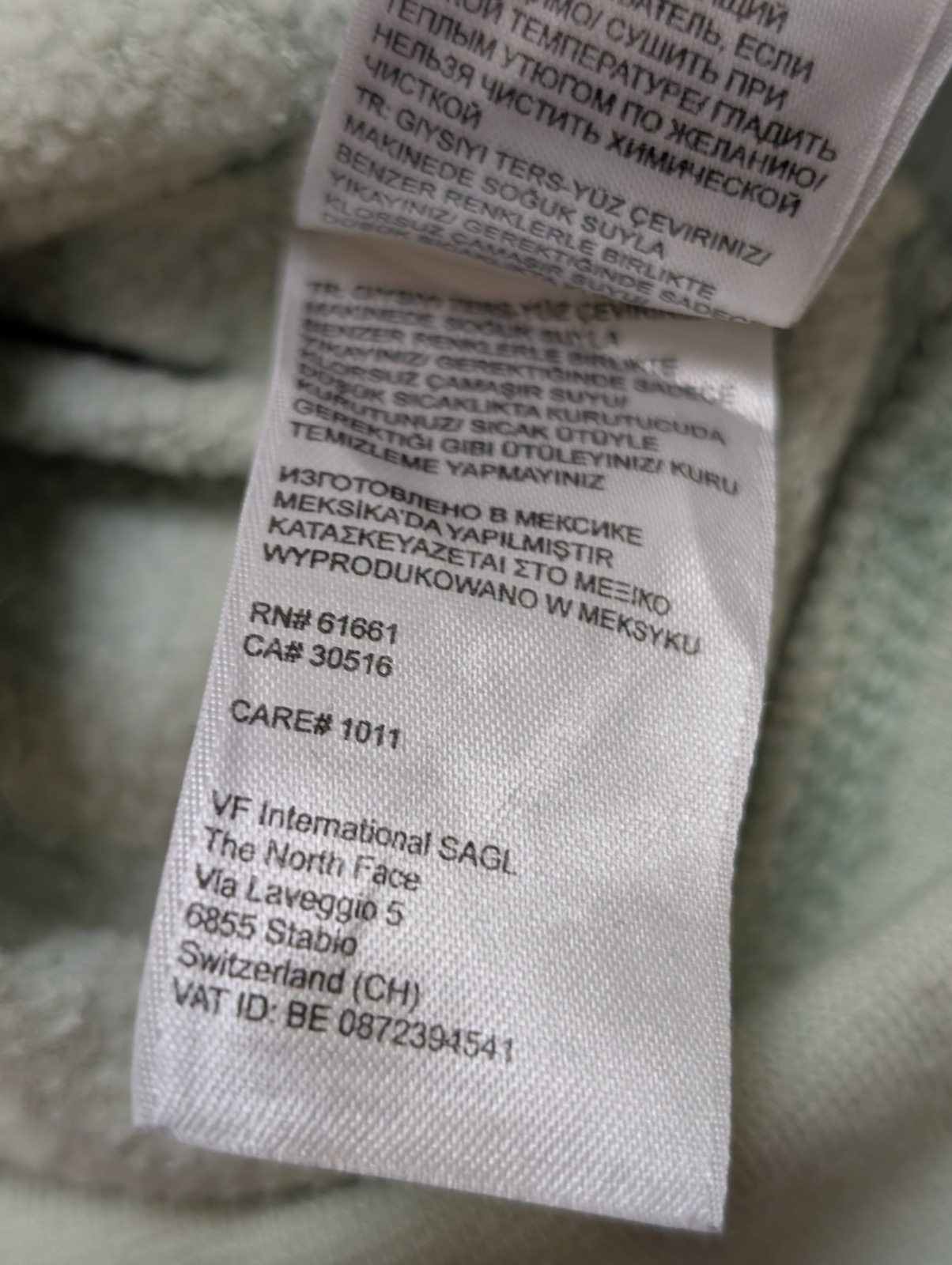 The North Face Sweat à Capuche Vert Pistache - Logo Kaki - Taille XXL Femme