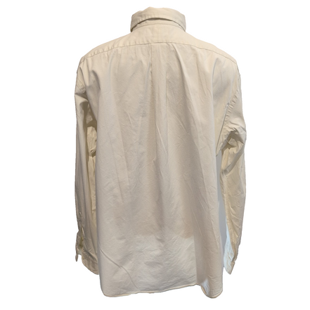 Chemise Ralph Lauren XL Blanc Cassé Classic Fit Logo Brodé Manches Longues