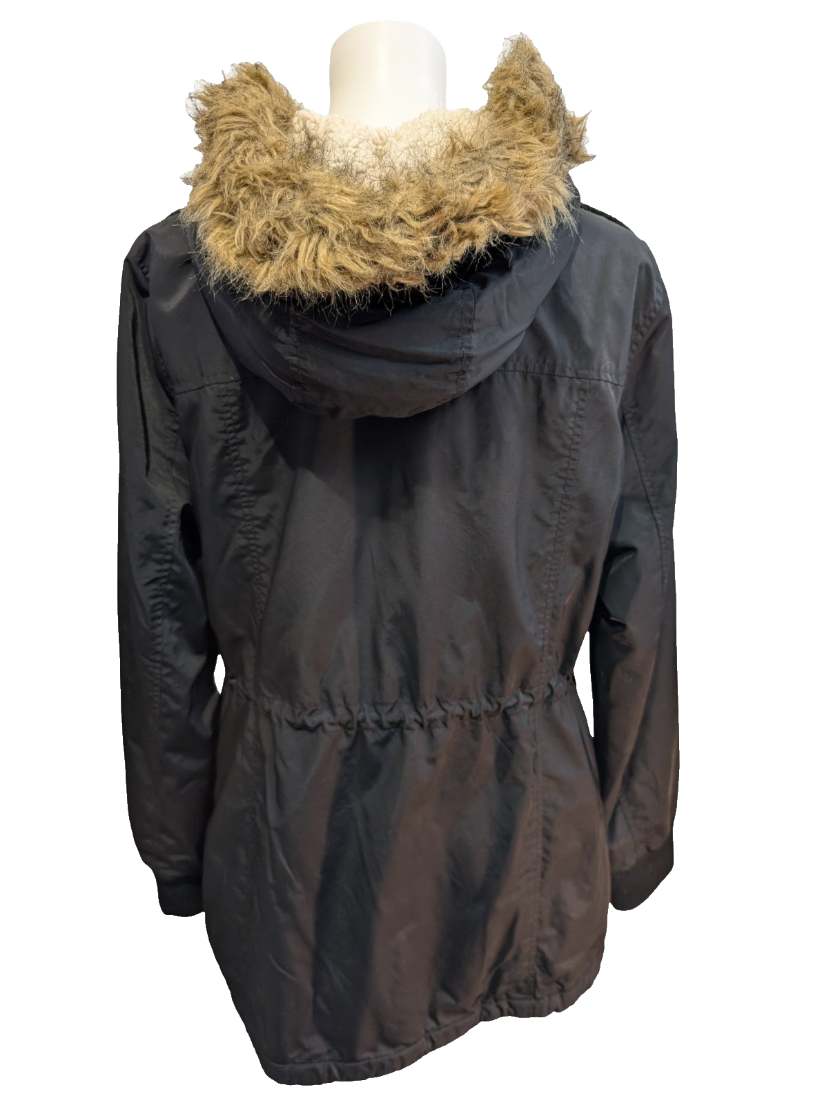 Veste Longue femme LEVI'S Noire Doublée Sherpa Fourrure - Taille XL