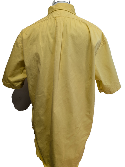 Ralph Lauren Chemise Blake M Jaune Logo Marron Manches Courtes