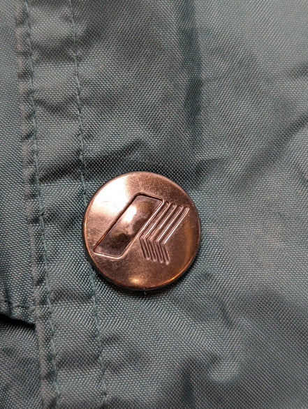 K-WAY Plus Veste Imperméable S Vert Foncé Coupe-Vent Capuche dans Col | 319BSR