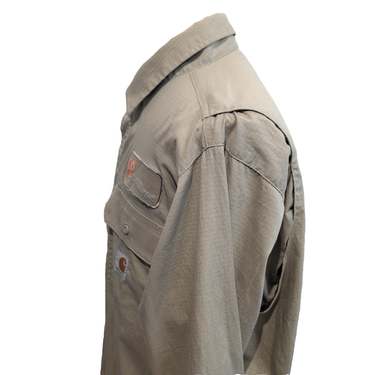 Chemise Carhartt Ripstop L Beige Workwear Ventilée Poches manches longues