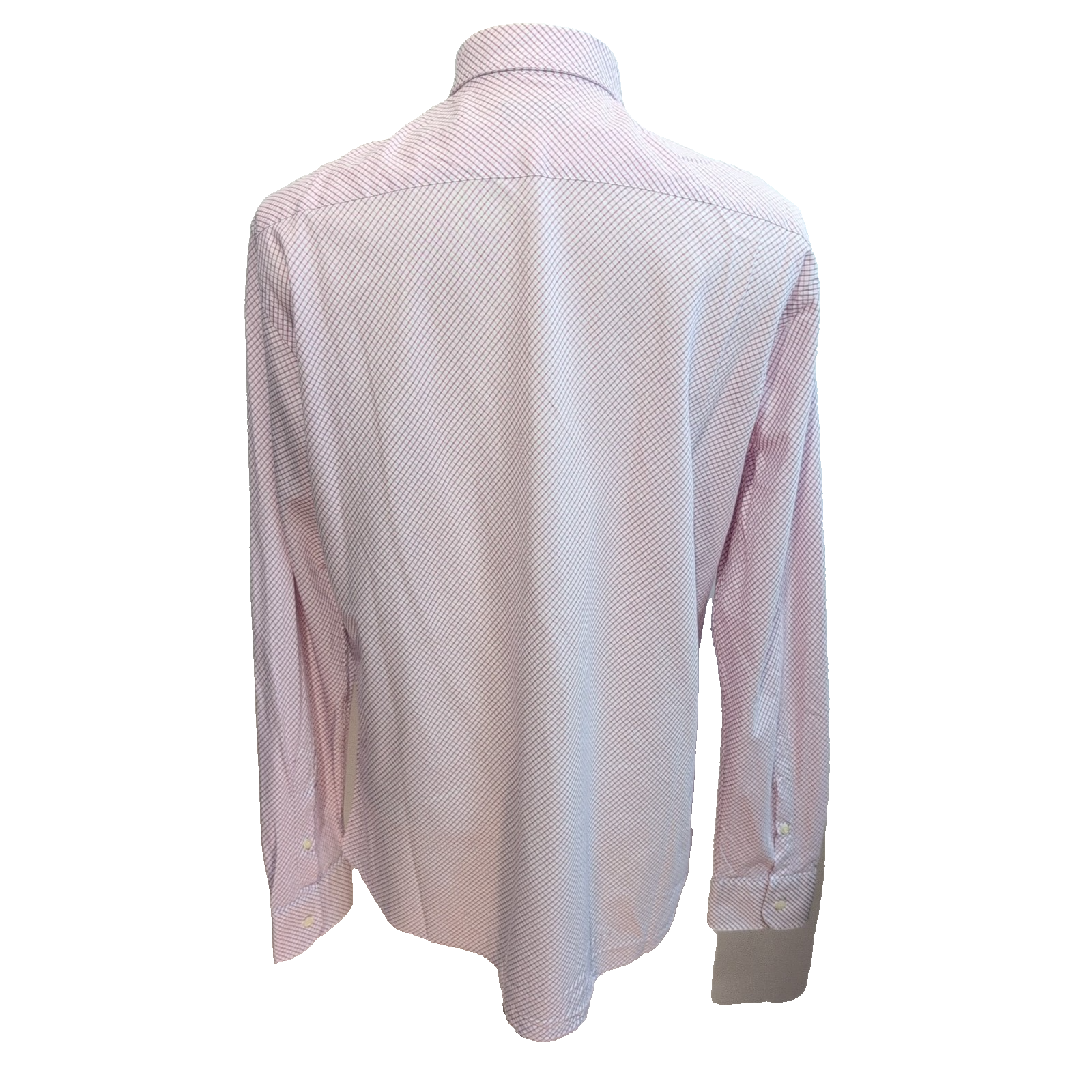 Chemise BURBERRY 100% Coton Rose Fuchsia L Logo Brodé Manches Longues