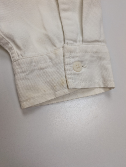 CHEMISE LEVI'S Jean Blanc Denim XL TG Homme Vintage 2 Poches Coton