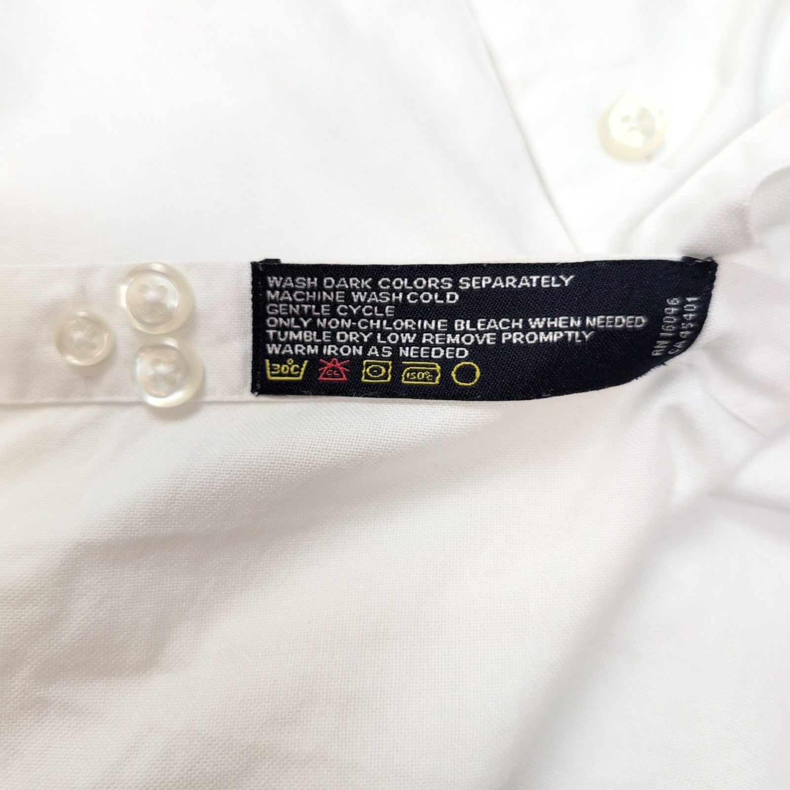 Chemise Nautica M L Blanche Unie 100% Coton Poche Manches Longues