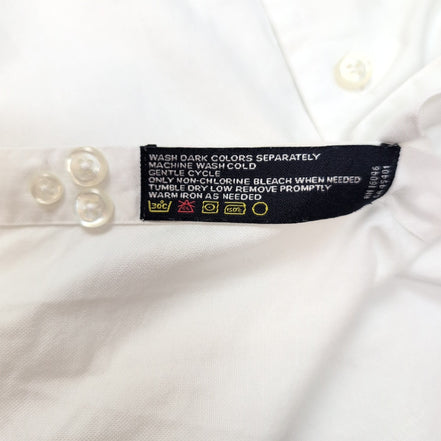 Chemise Nautica M L Blanche Unie 100% Coton Poche Manches Longues