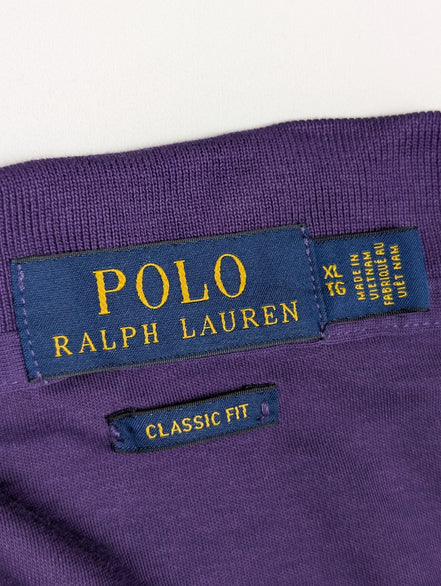 Polo manches courtes Polo Ralph Lauren XL violet logo multicolore Classic Fit
