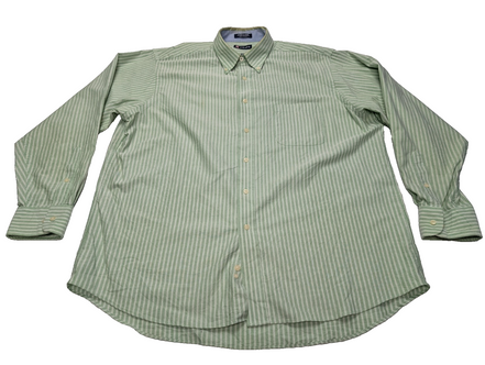 Chemise Chaps verte à rayures taille XXL #234msch