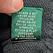 Pull Lauren Ralph Lauren femme S noir 100% coton col zippé boutons dorés