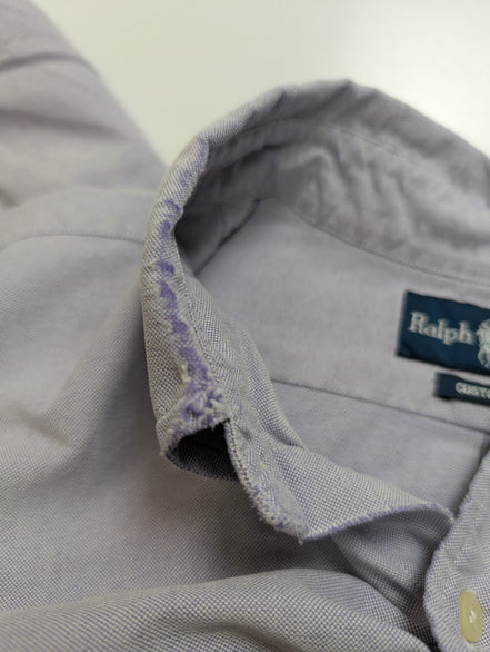 Chemise Ralph Lauren L Lilas Oxford Custom Fit Shirt Button Down Manches Longues
