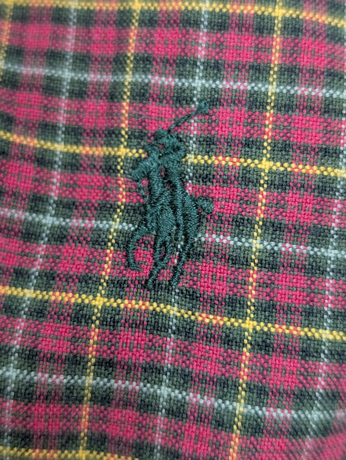 Chemise Ralph Lauren Bordeaux à Carreaux Manches Longues - Taille S