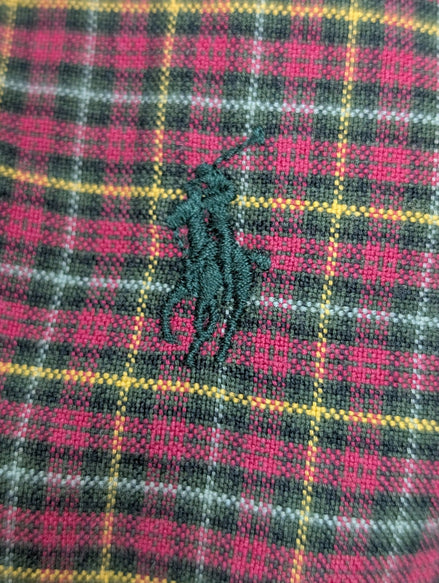 Chemise Ralph Lauren Bordeaux à Carreaux Manches Longues - Taille S