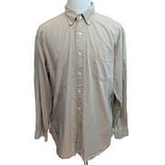 Chemise Nautica XL Voyage Marron 100% Coton Une Poche Logo Brodé