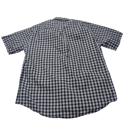 Chemise manches courtes Tommy Hilfiger bleue à carreaux taille L homme 1 poche