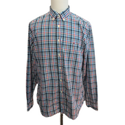 Chemise Tommy Hilfiger Carreaux Bleu Blanc Rouge Manches Longues - Taille XL