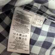 Chemise Brooks Brothers Milano Fit M Bleu Marine Carreaux 100% Lin