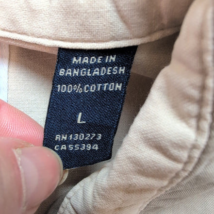 Chemise Wrangler crème 100% coton 2 poches rabat Taille L (Défaut)