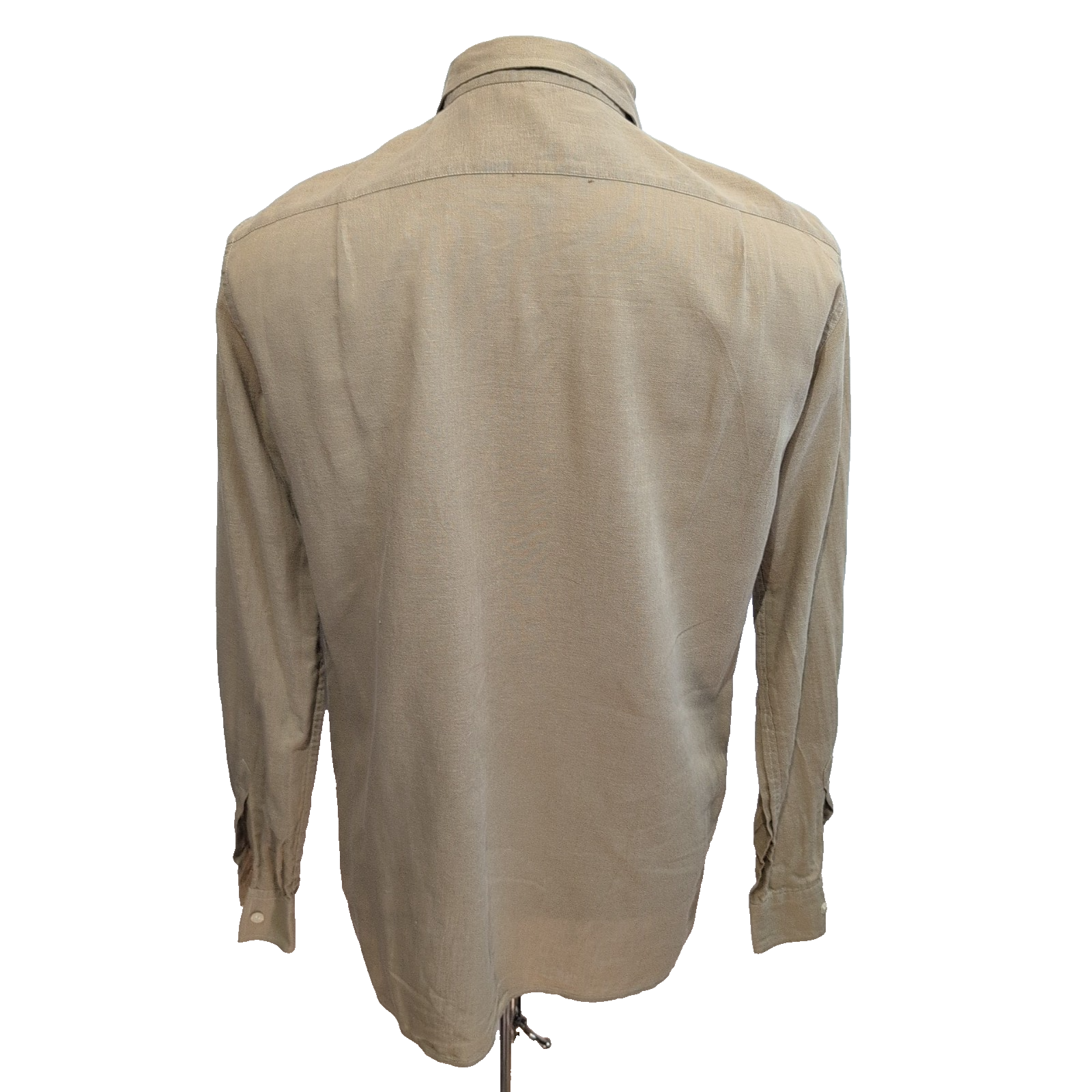 Jean Paul Germain chemise 100% lin beige vintage finition cachée boutons M