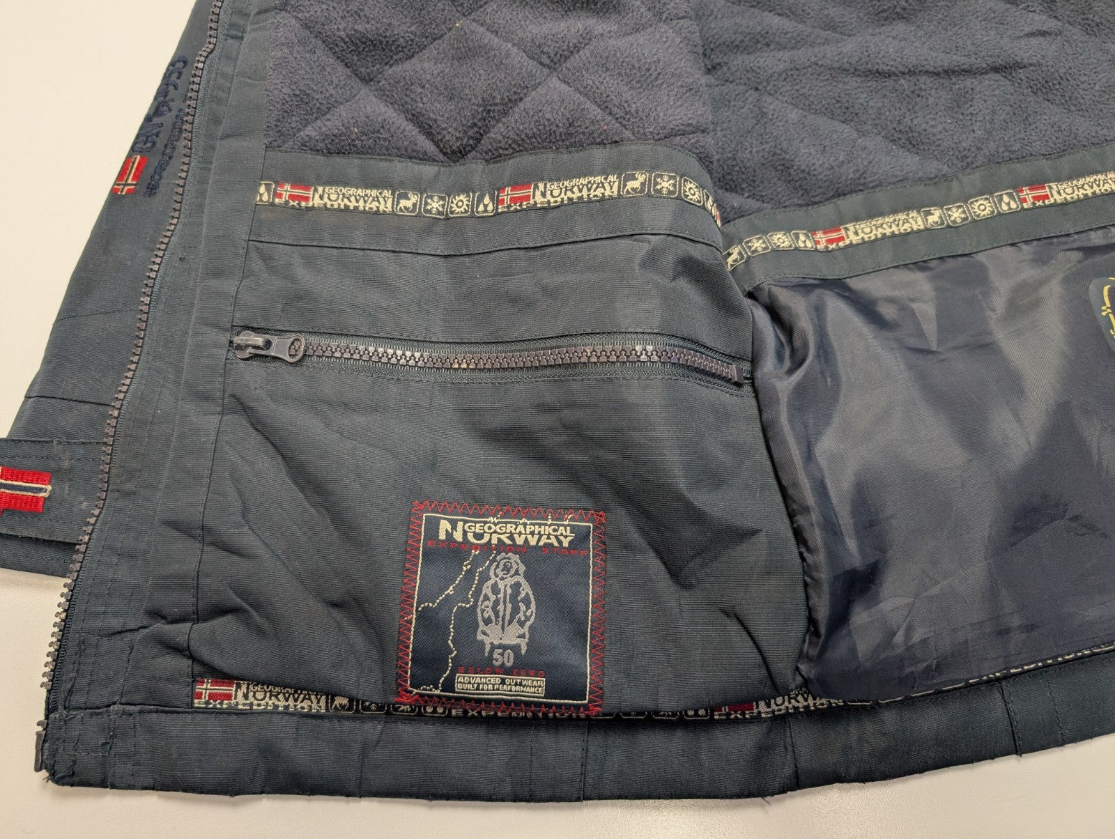 Manteau Imperméable Geographical Norway Bleu Marine Taille S (12 ans) Parka 🧥