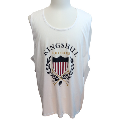 Débardeur Kingshill Polo Club 2XL Blanc Neuf Étiquette 100% Coton
