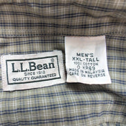 Chemise L.L. Bean kaki à petits carreaux taille XXL #140e