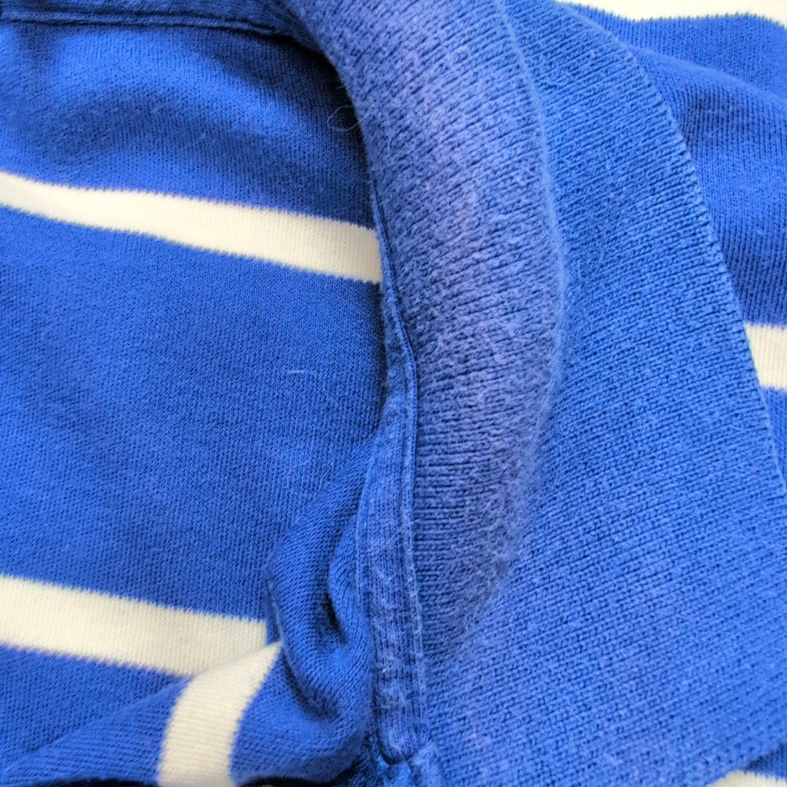 Polo Ralph Lauren Homme L Bleu Rayures Blanches Logo Blanc Polo Manches Courtes