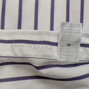 Chemise Ralph Lauren Shirt Golf L Lowell Sport Rayée Violet Two-Ply Coton
