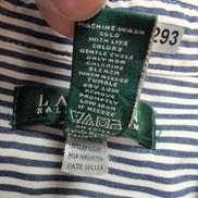Chemise Lauren Ralph Lauren Femme M Bleu Marine Rayée Coton Logo RLL