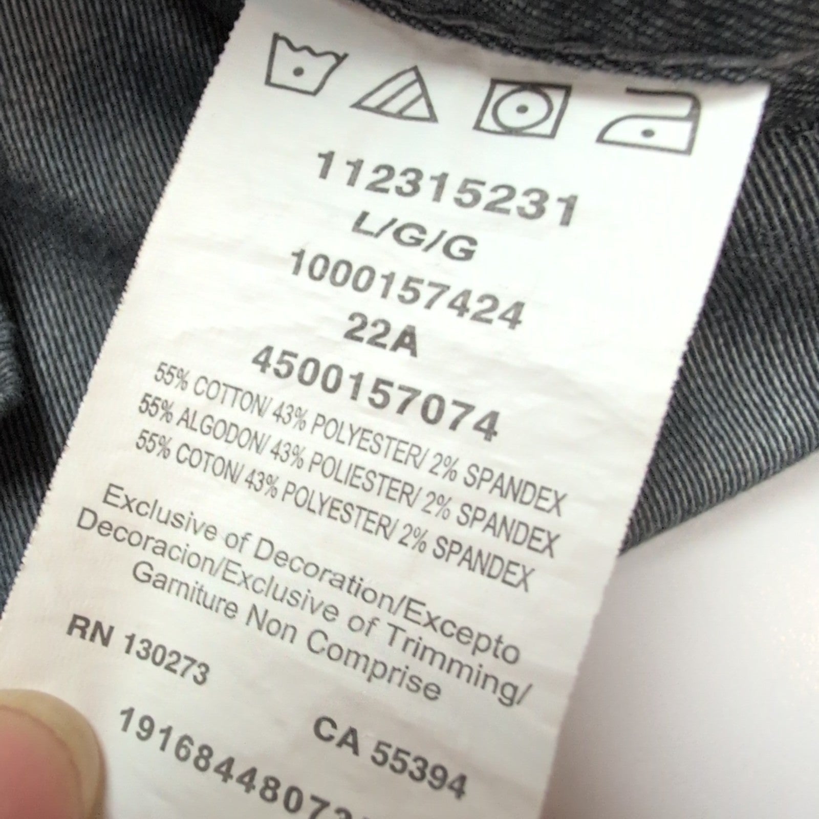 Chemise Wrangler Manches Courtes Grise à Poches Stretch Taille L