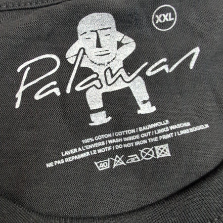 T-shirt Palawan Après Ski XXL Noir Ours Forêt Nuit Étoilée 100% Coton Neuf