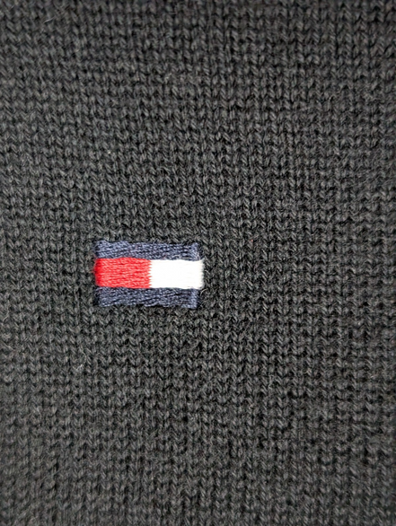 Pull Tommy Hilfiger Homme Col V Noir Profond - Taille L