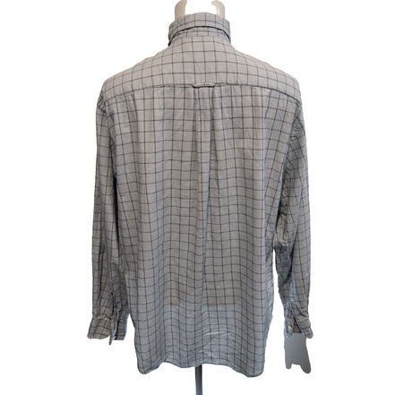 Chemise Nautica L Carreaux Made in Hong Kong Logo Brodé 100% Coton
