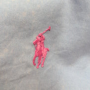Chemise Ralph Lauren Slim Fit S Bleu Clair Logo Rose Coton Manches Longues