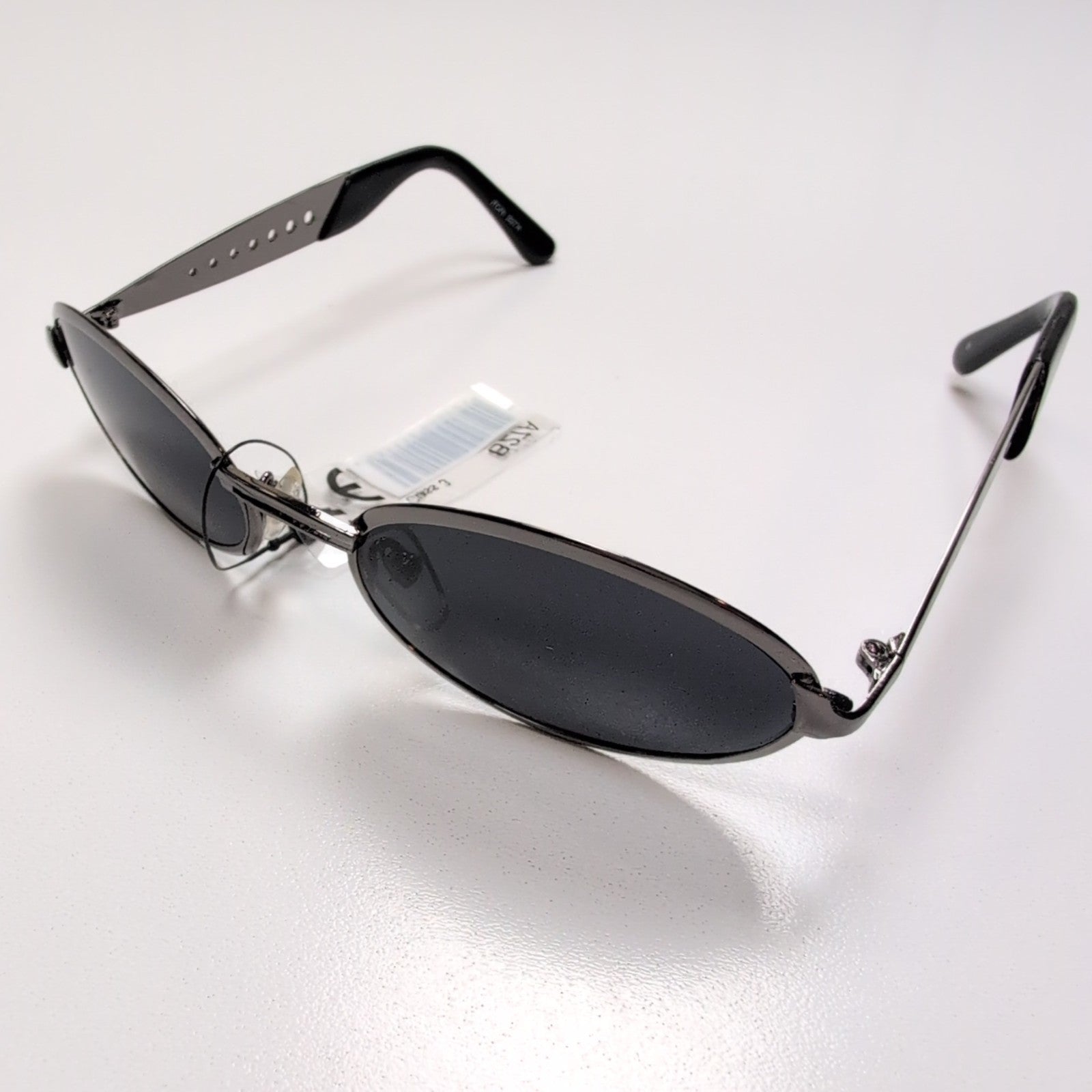 Lunettes de soleil Y2K Cyber Industrial Branches Larges métal noir