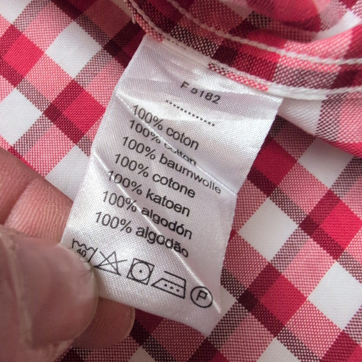 Chemise Lacoste XL Rouge Blanc Carreaux Coton Logo Vert Poche manches longues