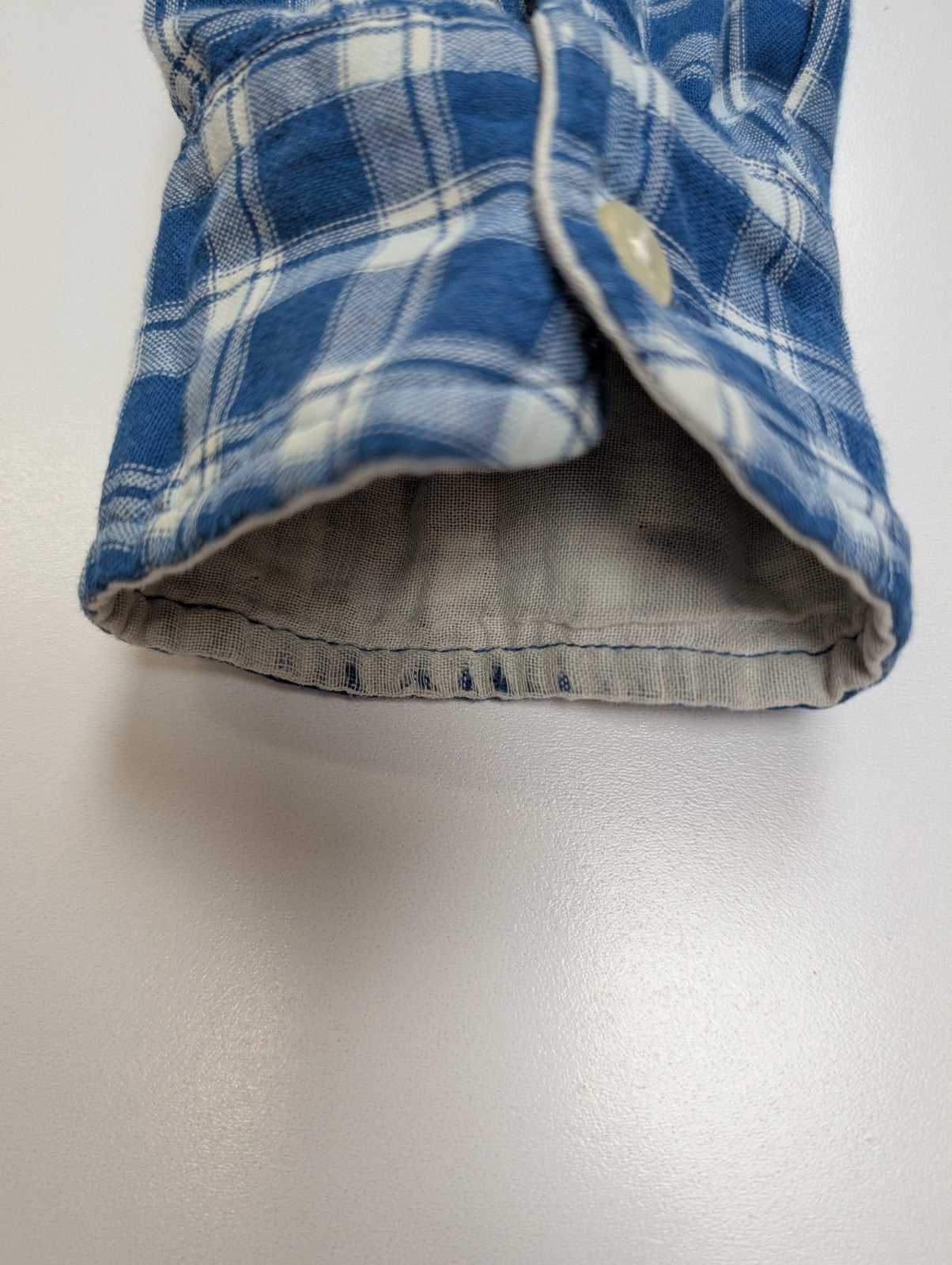 CHEMISE CHAPS FLANELLE DOUBLÉE M Bleue Carreaux VESTE Workwear