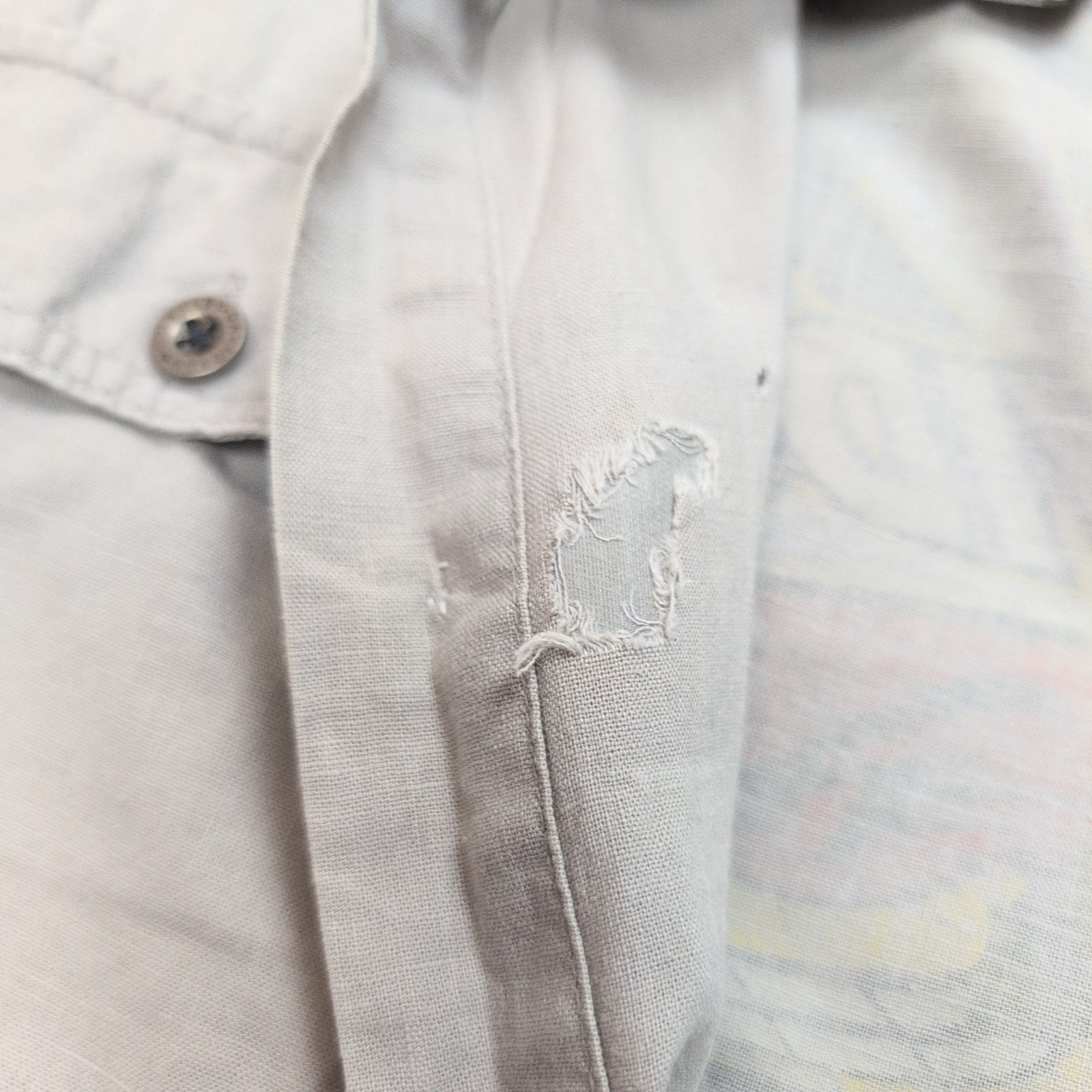 Chemise Harley-Davidson 2XL Sans Manches Gris Brodé Aigle Dos Lin Coton