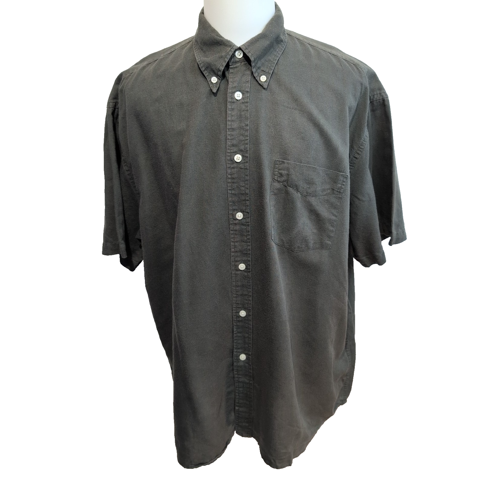 Chemise GAP manches courtes 55% lin 45% coton vert kaki poche XXL