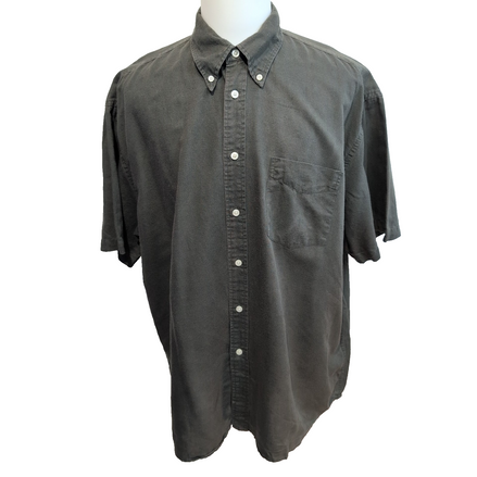 Chemise GAP manches courtes 55% lin 45% coton vert kaki poche XXL