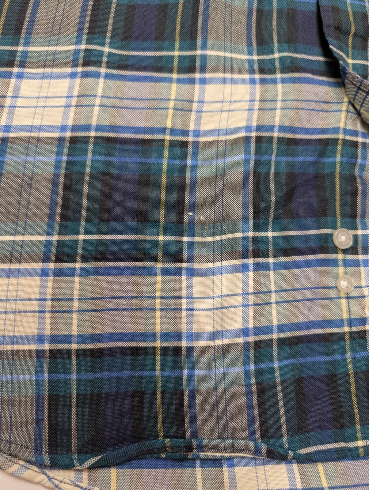 Chemise manches courtes L.L. Bean bleu marine à carreaux taille XL