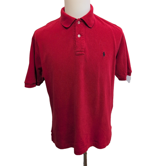 Polo Ralph Lauren Homme M Rouge Logo Noir Polo Manches Courtes