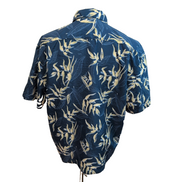 Chemise Hawaïenne Eight Surf Polyester Bleu Feuillage M