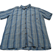 Chemise Patagonia bleue à carreaux manches courtes taille XL #277msch