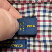 Chemise RALPH LAUREN Classic Fit Coton Stretch Vichy Rouge Bleu - Taille XS